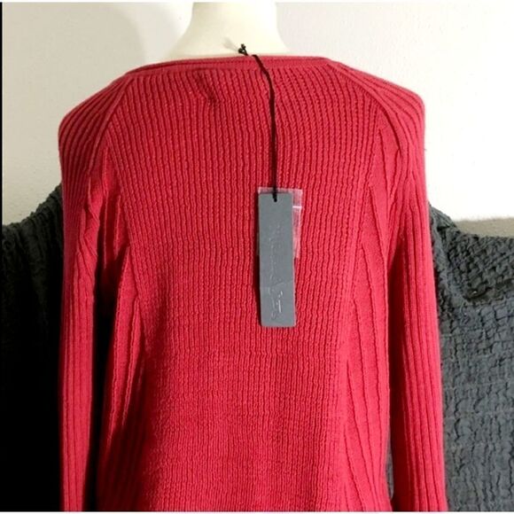 Michael Stars NWT Enjoy! Red Knit Sweater Size L - Picture 7 of 12